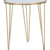 Couchtisch in Gold - (H)58,5 x Ø 50 cm
