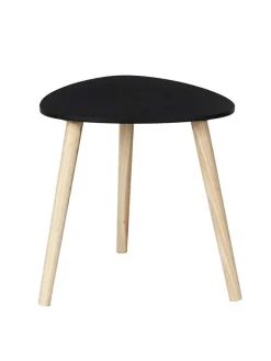 Couchtisch in Schwarz/ Hellbraun - (B)38,5 x (H)40 cm