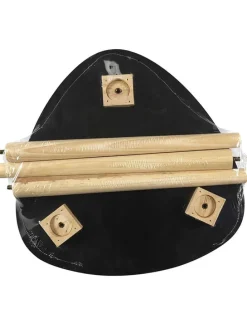 Couchtisch in Schwarz/ Hellbraun - (B)38,5 x (H)40 cm