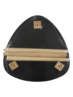 Couchtisch in Schwarz/ Hellbraun - (B)48 x (H)46 cm