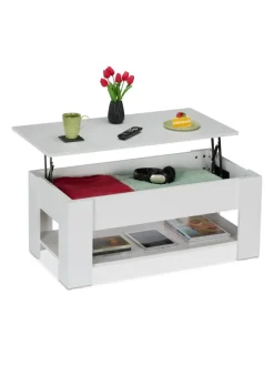 Couchtisch in Weiß - (B)98 x (H)42 x (T)50 cm