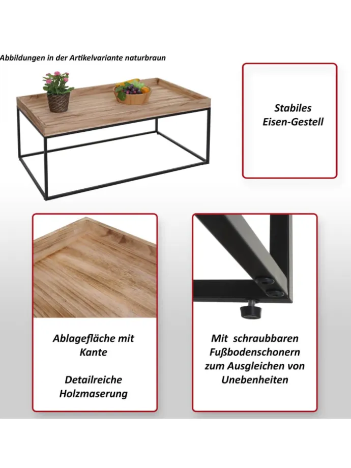 Couchtisch K71, Dunkelbraun