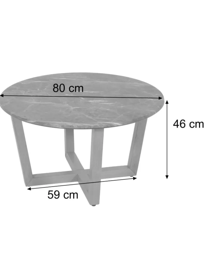 Couchtisch M61 Laminat Melamin Ø80cm