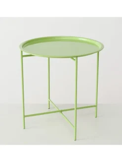 Couchtisch "Rocko" in Hellgrün - (H)46 x Ø 46 cm