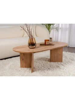 Couchtisch ''Sable'' in Hellbraun - (B)119 x (H)39,8 x (T)60 cm