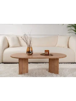 Couchtisch ''Sable'' in Hellbraun - (B)119 x (H)39,8 x (T)60 cm
