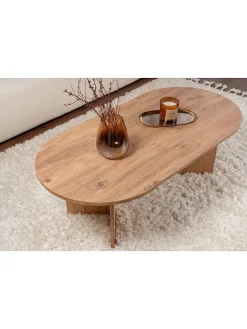 Couchtisch ''Sable'' in Hellbraun - (B)119 x (H)39,8 x (T)60 cm