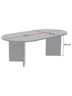 Couchtisch ''Sable'' in Hellbraun - (B)119 x (H)39,8 x (T)60 cm