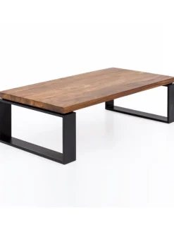 Couchtisch WL5.650 115x35x60 cm Massiv Holz Sofatisch mit