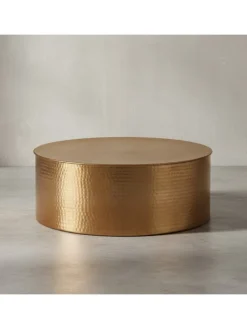 Couchtisch 75x31x75 cm Aluminium Beistelltisch Orientalisch