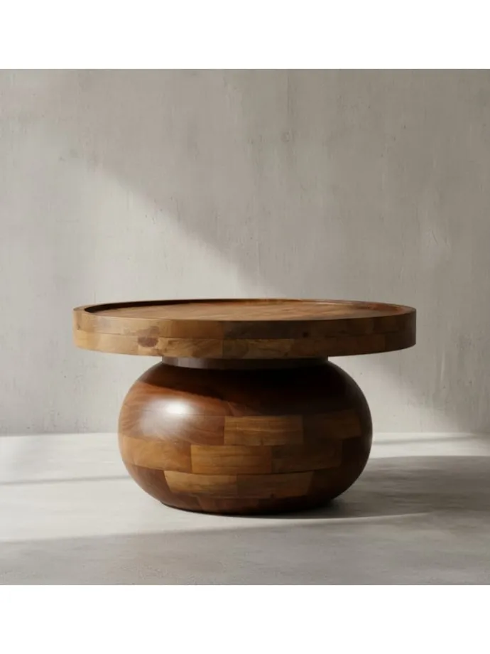 Couchtisch 50x50x30,5 cm Massivholz Walnussfarben Sofatisch