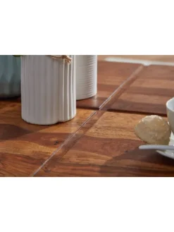 Couchtisch 57,5x57,5x30 cm Massivholz Sofatisch Quadratisch,