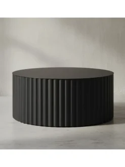 Couchtisch 67x67x31 cm Metall Sofatisch Rund, Design