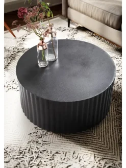 Couchtisch 67x67x31 cm Metall Sofatisch Rund, Design