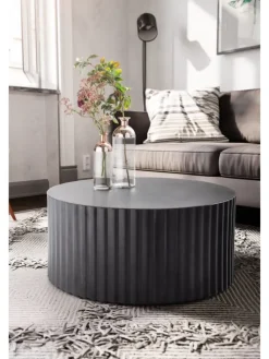 Couchtisch 67x67x31 cm Metall Sofatisch Rund, Design