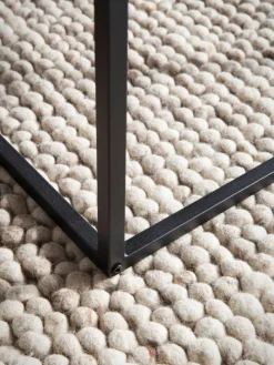 Couchtisch 120x60x38 cm Sofatisch in Marmor-Optik Modern, in Schwarz