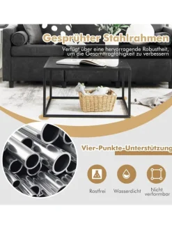 Couchtisch 70x70x40cm in Schwarz