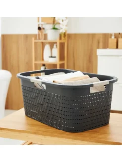 Country Set 2tlg. bestehend aus Korb 40l und Sammler 55l mit Deckel in Anthrazit