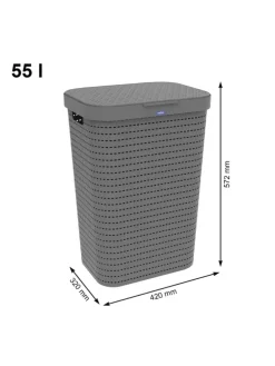 Country Set 2tlg. bestehend aus Korb 40l und Sammler 55l mit Deckel in Anthrazit