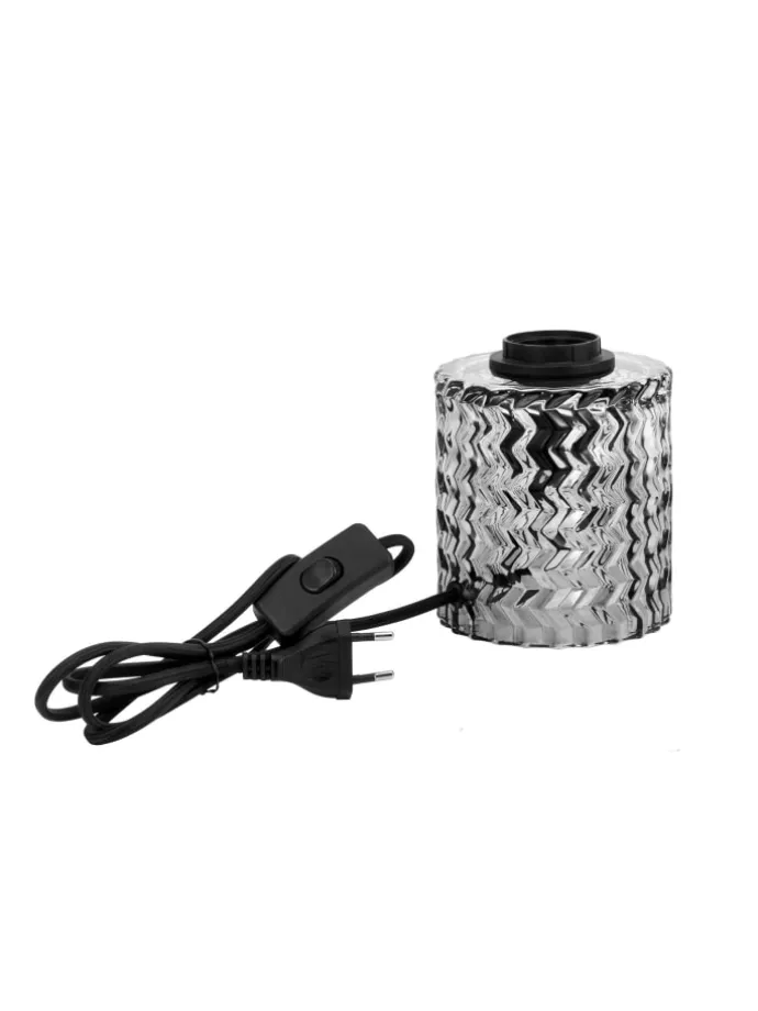 Crystal Smoke Tischleuchte max20W E27 Rauchglas