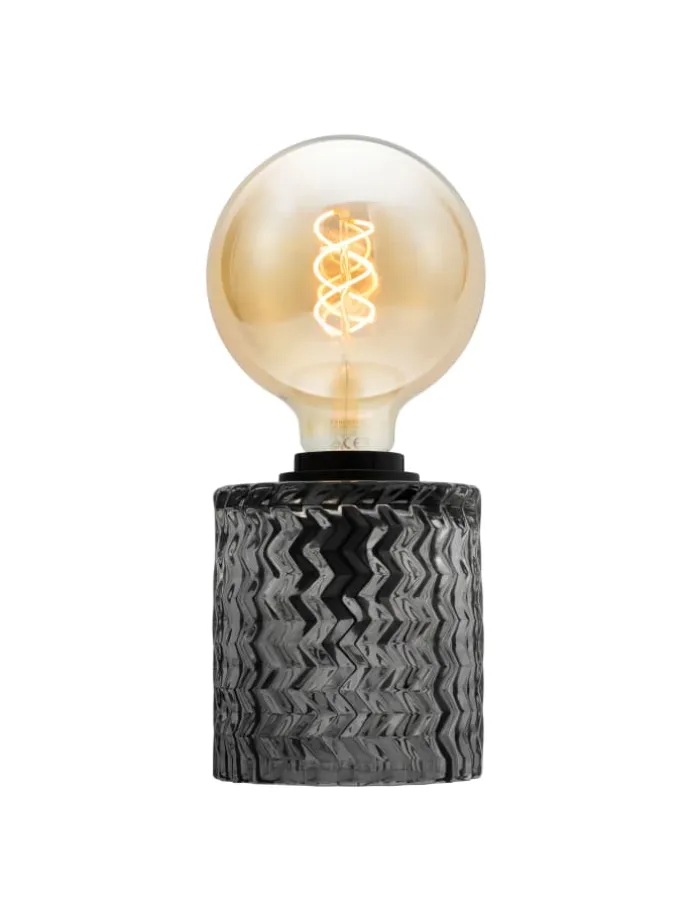 Crystal Smoke Tischleuchte max20W E27 Rauchglas