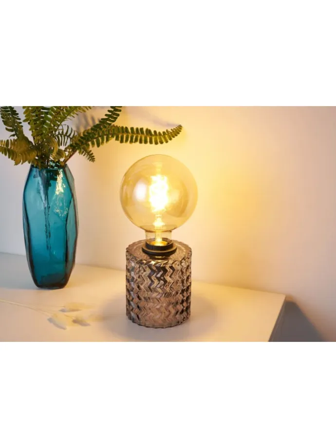 Crystal Smoke Tischleuchte max20W E27 Rauchglas