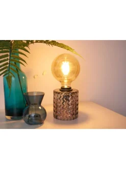 Crystal Smoke Tischleuchte max20W E27 Rauchglas