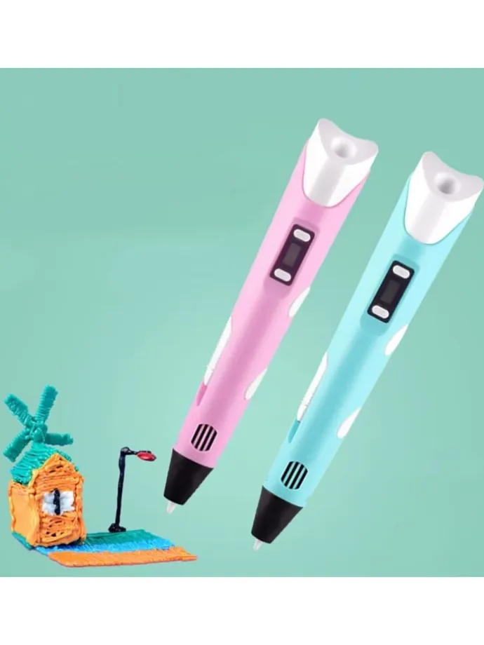 3D Drucker Stift Set Blau für Kinder Erwachsene mit 3 Farben 1.75mm