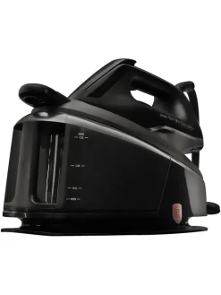 Dampfbügelstation in Schwarz/ Roségold