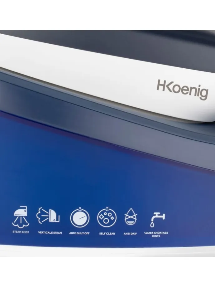 Dampfbügelstation V7 Blau und Weiß