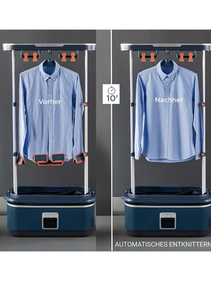 Dampfglätter "Care for you first" in Schwarz