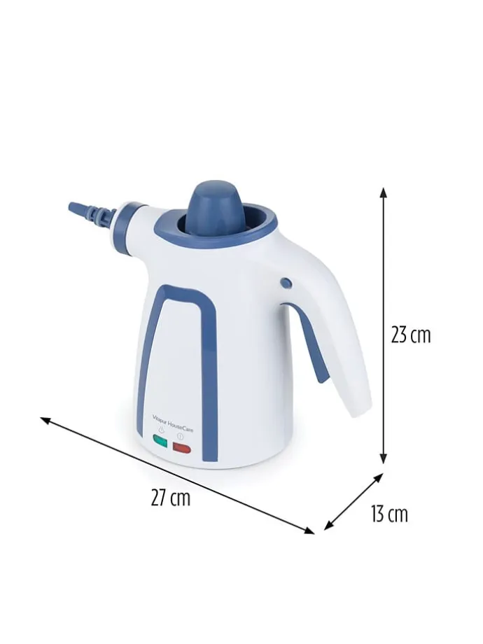 Dampfreiniger ''Vitapur'' in Weiß/ Blau - (B)13 x (H)23 x (T)27 cm