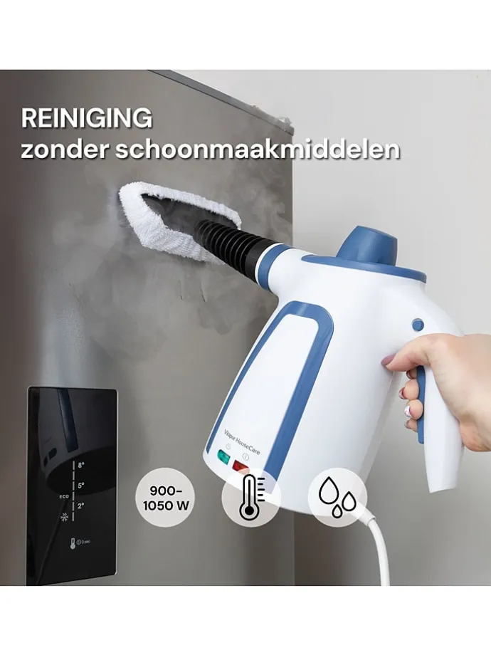 Dampfreiniger ''Vitapur'' in Weiß/ Blau - (B)13 x (H)23 x (T)27 cm