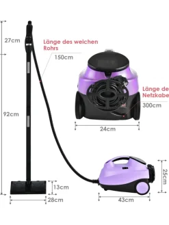 Dampfreiniger 2000W in Lila