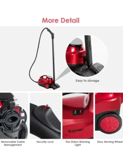 Dampfreiniger 2000W in Rot