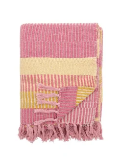 Decke ISNEL Pink Gelb Gestreift 160x130 cm