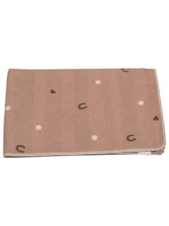 Decke "Juwel - Hufeisen" in Hellbraun