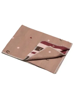 Decke "Juwel - Hufeisen" in Hellbraun