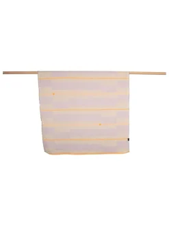 Decke "Lino - Blockstreifen" in Beige/ Rosa