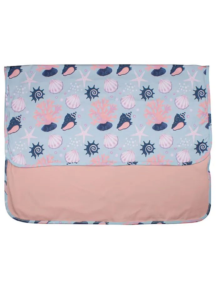 Decke "Shells Pearls" in Blau