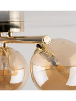 Deckenlampe (B)23 x (L)47 x (H)17 cm in Gold Bernstein