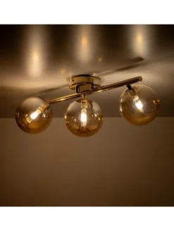 Deckenlampe (B)23 x (L)47 x (H)17 cm in Gold Bernstein