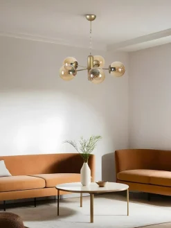 Deckenleuchte "Bankok" in Gold - (B)45 x (H)70 cm