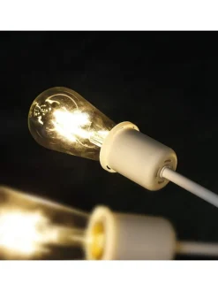 Deckenleuchte 6-flammige E27 in Weiß Retro Flurlampe