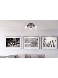 Deckenleuchte in Schwarz - (H)16 x Ø 28 cm