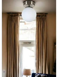 Deckenleuchte in Weiß/ Silber - (B)15 x (H)20 cm