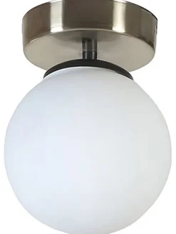 Deckenleuchte in Weiß/ Silber - (B)15 x (H)20 cm