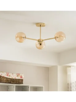 Deckenleuchte KJUL 3-flammig in Gold