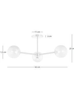 Deckenleuchte KJUL 3-flammig in Gold