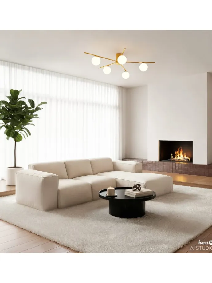 Deckenleuchte REI in Gold